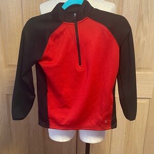 Xersion Black and Red Mock Neck Pullover